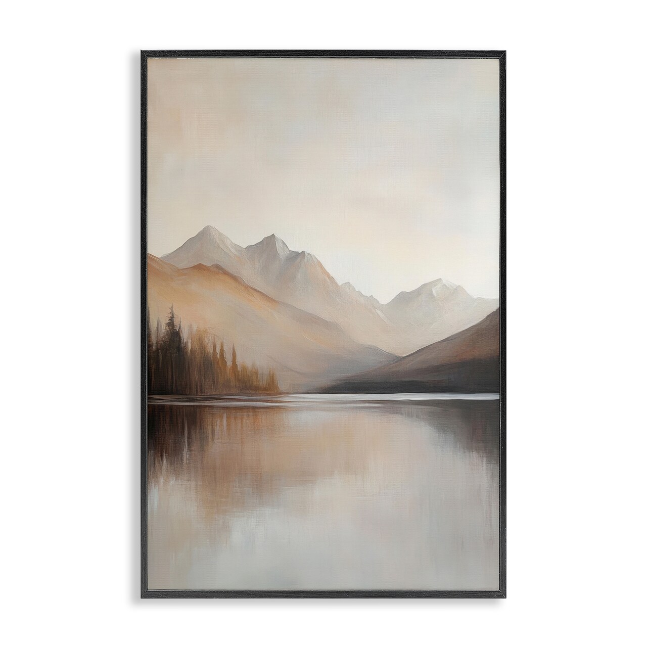 Stupell Industries Muted Lake Neutral Landscape Framed Giclee, design by Petal Prints Design